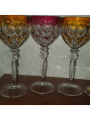 Шикарные хрустальные бокалы для вина из цветного хрусталя