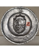 Оловянная тарелка, панно Германия Герб со львом