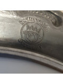 Фарфоровая тарелка в оловянной раме Мельница