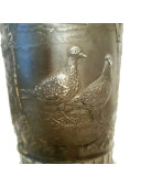 Антикварный оловянный бокал с крышкой
