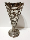 Винтажная никелированная ваза