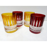 Набор стаканов из цветного хрусталя Германия