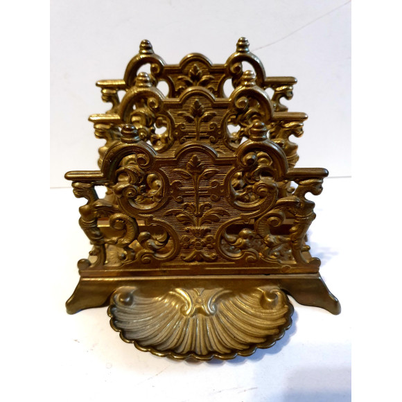 Антикварная бронзовая салфетница в стиле барокко