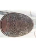 Коллекционный немецкий пивной бокал / кружка декорированный оловом