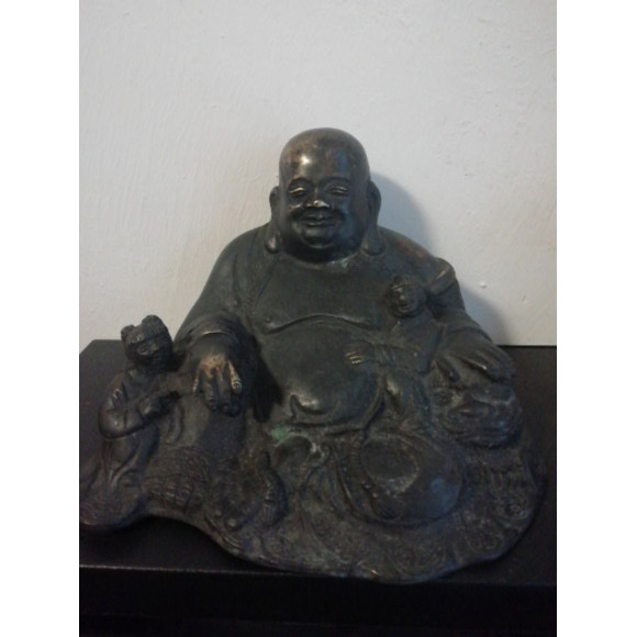 Антикварная медная статуэтка Будда