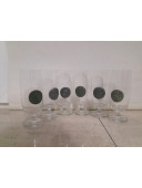 Стеклянные бокалы декорированы оловом